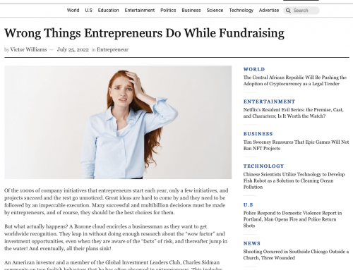 Wrong Things Entrepreneurs Do While Fundraising | New York Weekly